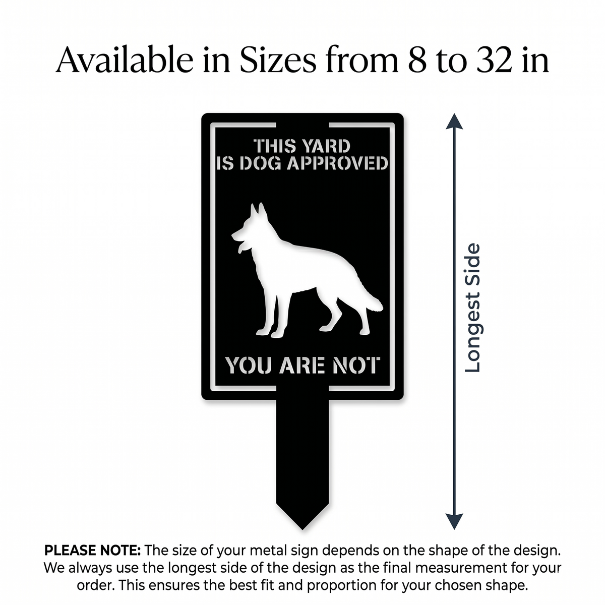 Personalized Dog Warning Sign Metal Garden Stake Custom Dog Breed Yard Sign Beware of Dog Outdoor Security Sign — main 7
