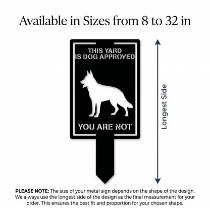 Personalized Dog Warning Sign Metal Garden Stake Custom Dog Breed Yard Sign Beware of Dog Outdoor Security Sign — main 7