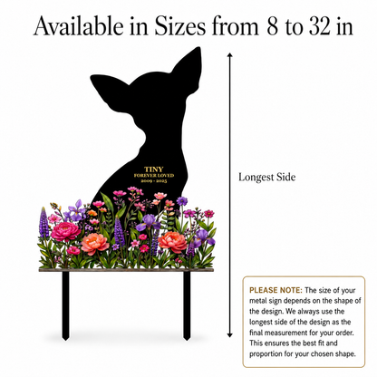 Custom Dog Memorial Garden Stake, Personalized Metal Pet Grave Marker, Pet Loss Sympathy Gift, Garden Decor — main 8