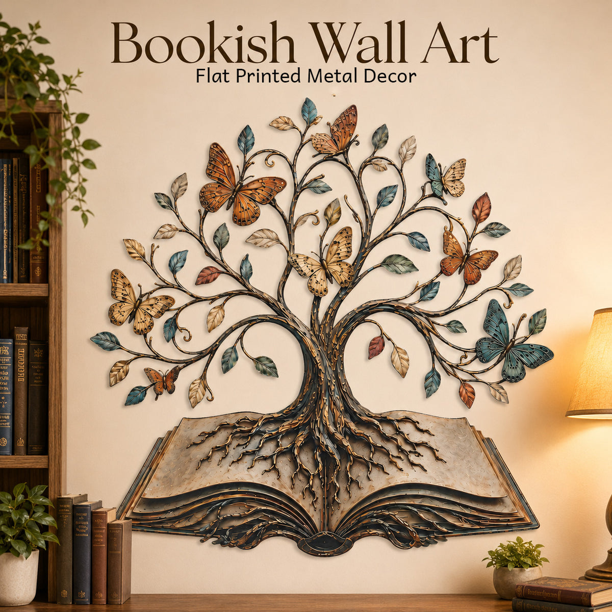 main hero update - Tree of Knowledge Metal Wall Art Open Book Butterfly Tree
